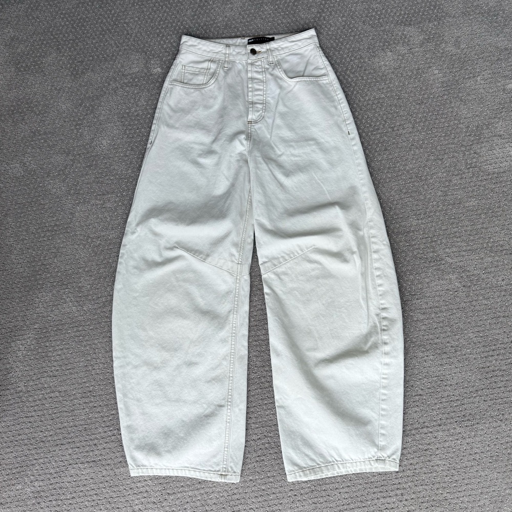 ASOS White Barrel Jeans